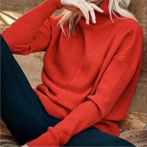 Summersalt The Luxe Cashmere Blend Funnel Neck Sweater